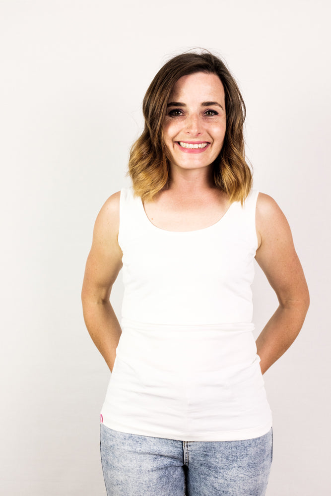 Bshirt Nursing Vest in White