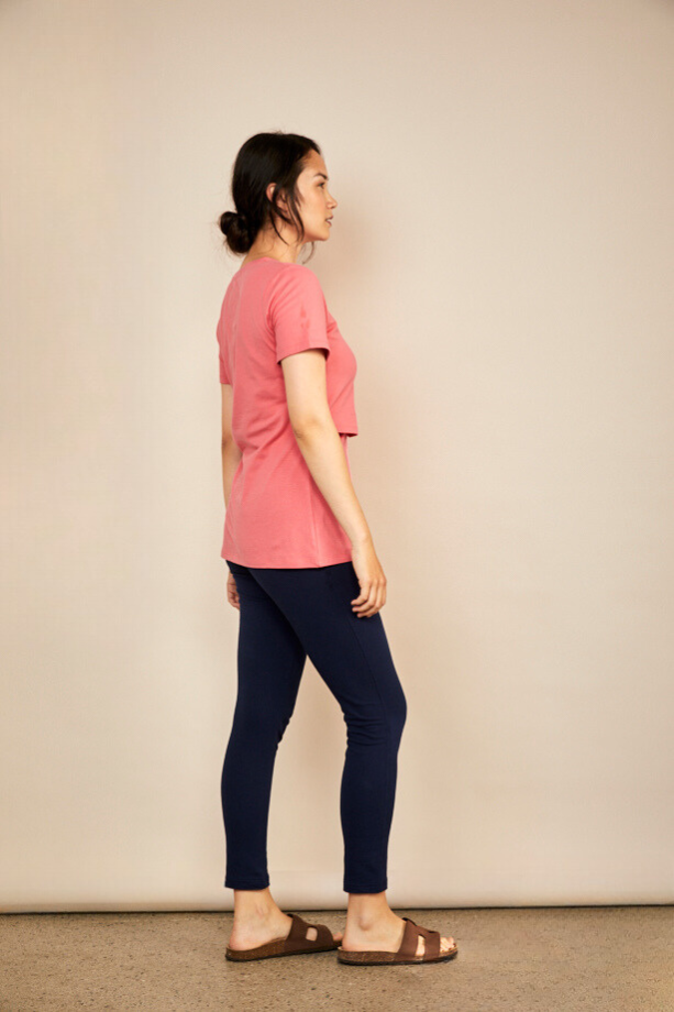 Bshirt Nursing Crew Neck T-shirt in Rose