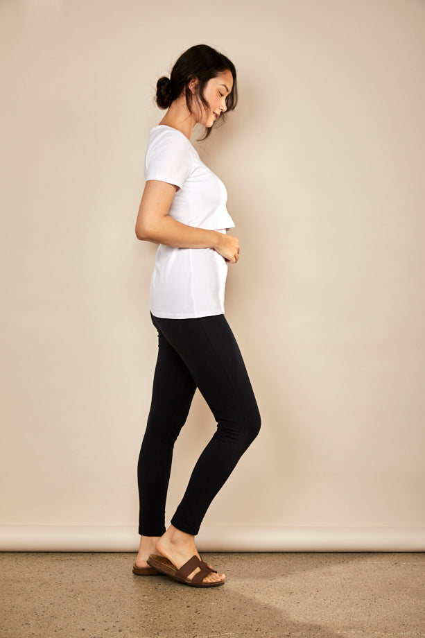 Bshirt Nursing V Neck T-shirt in White