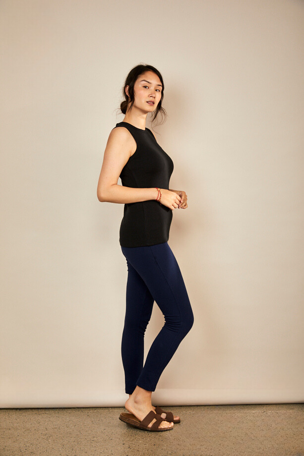 Bshirt Women's Rib Racer Vest in Black