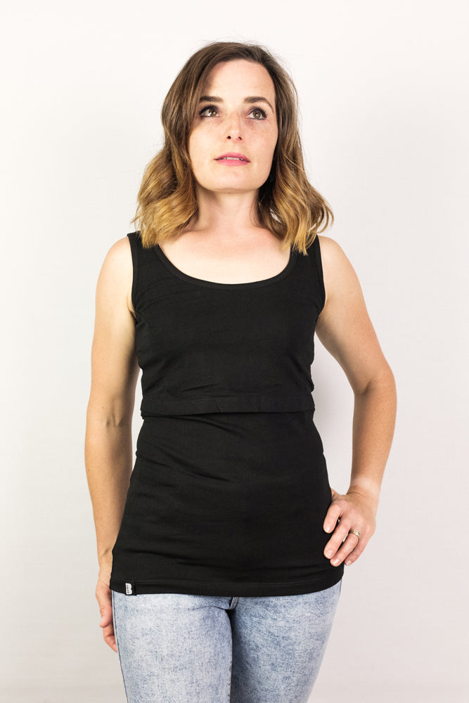 Bshirt Nursing Vest in Black