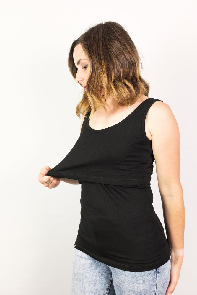 Bshirt Nursing Vest in Black